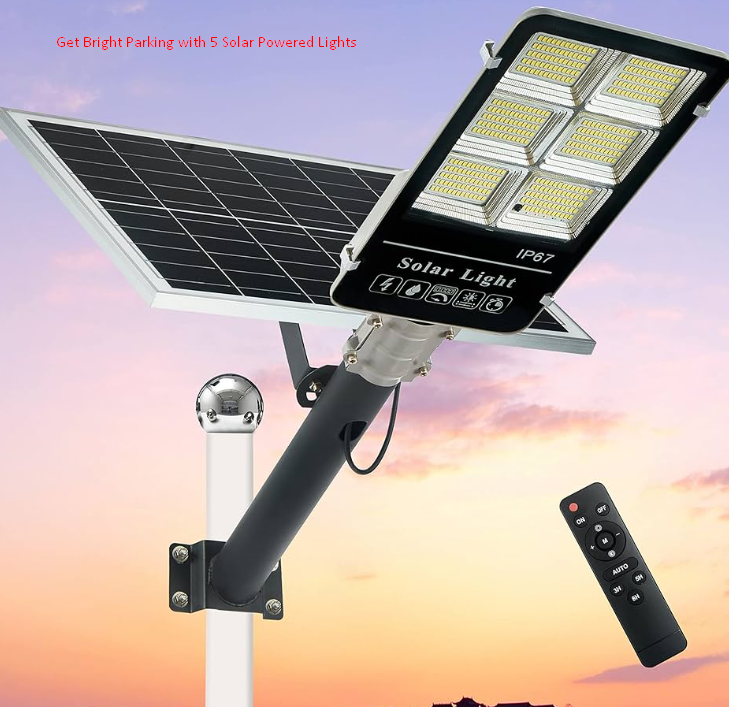 Get Bright Parking with 5 Solar Powered Lights