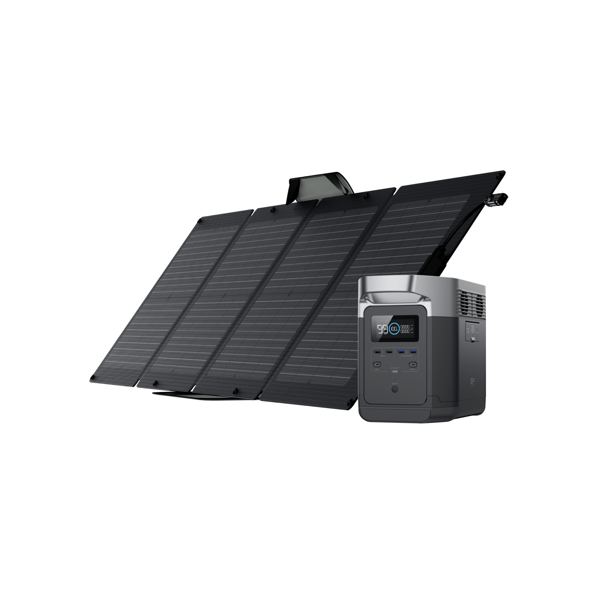 How do you charge ecoflow delta with solar panels?